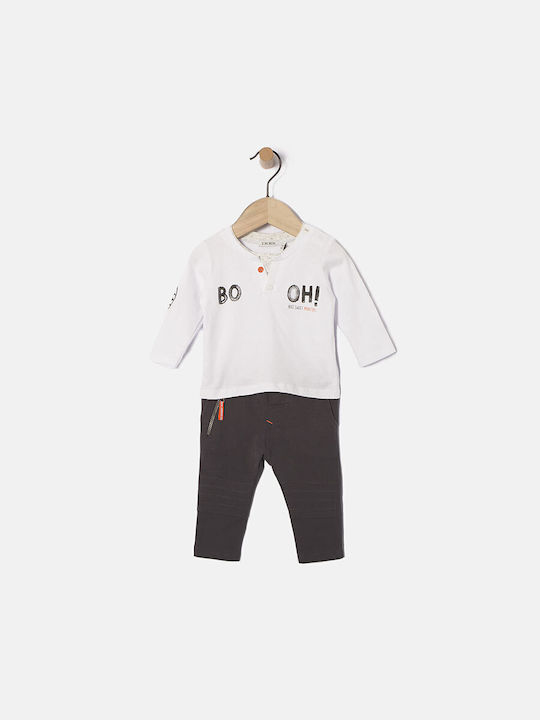 Ikks Set pentru copii cu Pantaloni Vara 2buc White