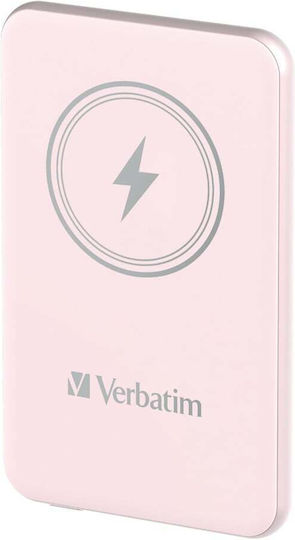 Verbatim Charge 'n' Go MagSafe Power Bank 5000mAh με Θύρα USB-C Power Delivery Ροζ