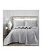 Borea Νερά Set Blanket Pique Queen 230x245cm. Waters Grey