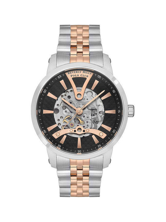 Beverly Hills Polo Club Uhr Automatisch mit Silber Metallarmband