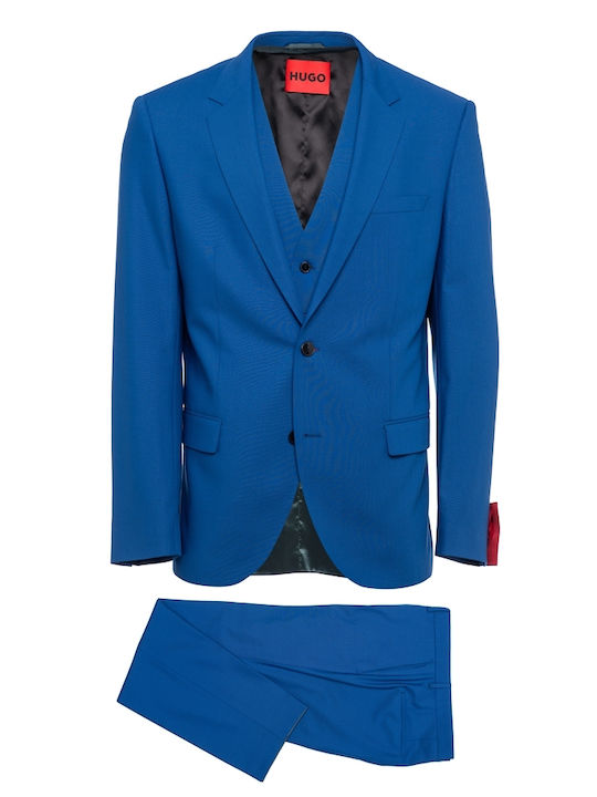 Hugo Boss Ανδρικό Κοστούμι με Στενή Εφαρμογή Blue