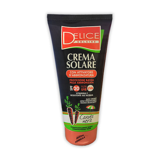 Delice Solaire Sunscreen Emulsion 200ml Crema Solare Spf20 Carota Nera