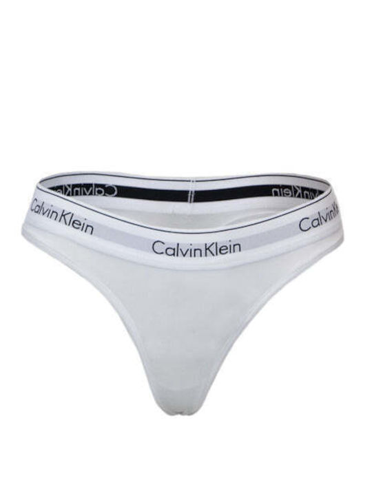 Calvin Klein Βαμβακερό Γυναικείο Slip Λευκό