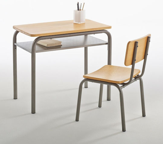 Vintage Buton Kinder Schreibtisch aus Melamin Beigefarbe 70x45x63cm
