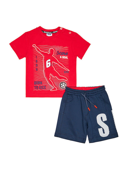 Sprint Kids' Set with Shorts Summer 2pcs Red