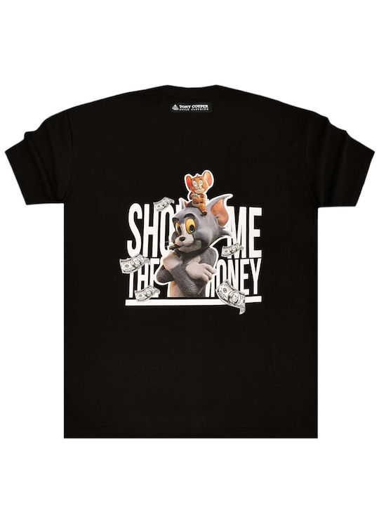 Tony Couper Tom And Jerry T-shirt Μαύρο