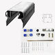 Aluminum Rail Mechanism Aluminum Rail Fittings Set Niko-helm Hellas 03.408 45h Length 160cm Single leaf Sliding door Sliding door Sheet weight Up to 60 kg