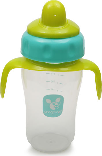 Cangaroo Educational Sippy Cup Plastic with Handles Blue for 6m+m+ 270ml