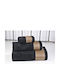 Down Town Home 3-tlg. Set Badetücher Schwarze Gewicht 600gr/m²