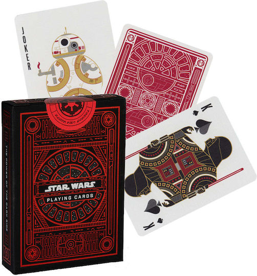 Theory11 Dark Side Σετ Συλλεκτική Τράπουλα Star Wars Πλαστική για Poker Κόκκινη