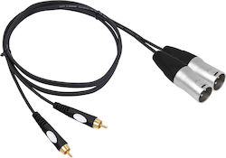 BST XLR male to XLR male / RCA male 1.5m Cable BST XLR male to XLR male / RCA male 1.5m Cable