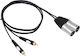 BST Cable XLR male - XLR male / RCA male Μαύρο 1.5m