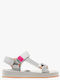 Women's Flat Sandals Sporty in Silver Color