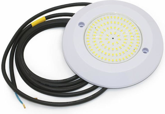 Adeleq Pool Light White LED Resin Lamp 10W DC12V IP68 Cool 3-240100