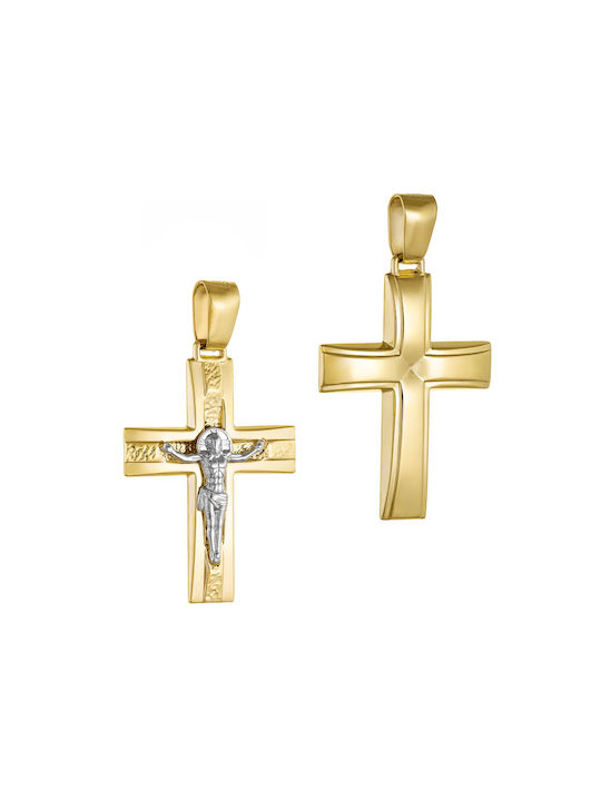 Herren Gold Kreuz 14K