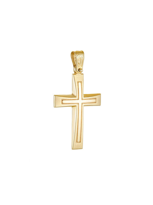 Herren Gold Kreuz 14K