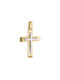 Herren Gold Kreuz 14K