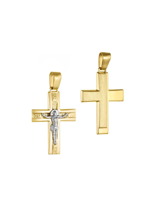 Herren Gold Kreuz 14K