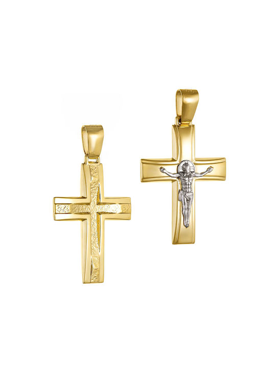 Herren Gold Kreuz 14K