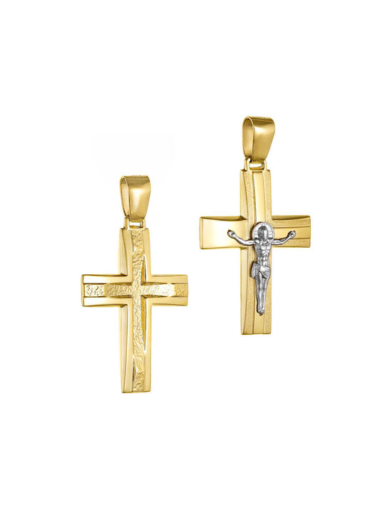 Herren Gold Kreuz 14K