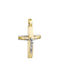 Herren Gold Kreuz 14K