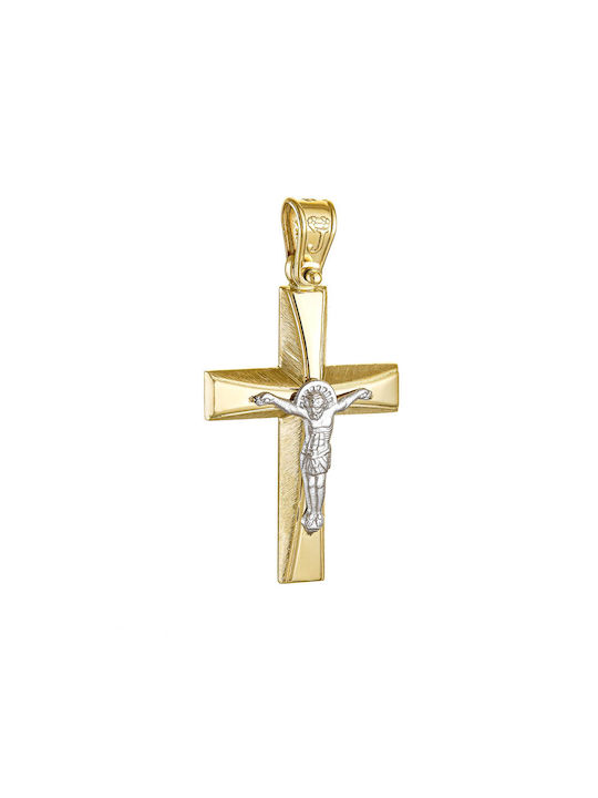 Herren Gold Kreuz 14K