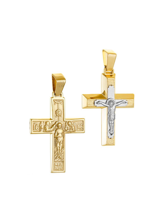 Herren Gold Kreuz 14K