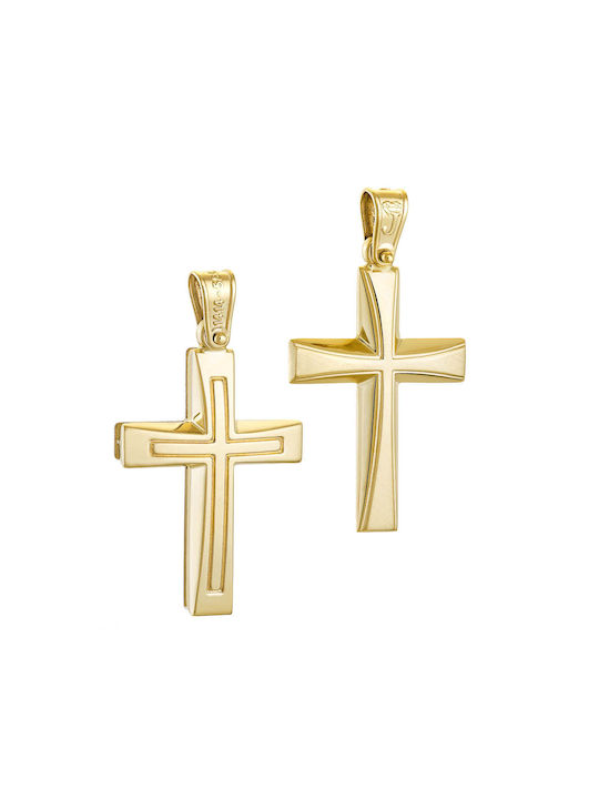 Herren Gold Kreuz 14K