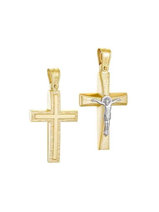 Herren Gold Kreuz 14K