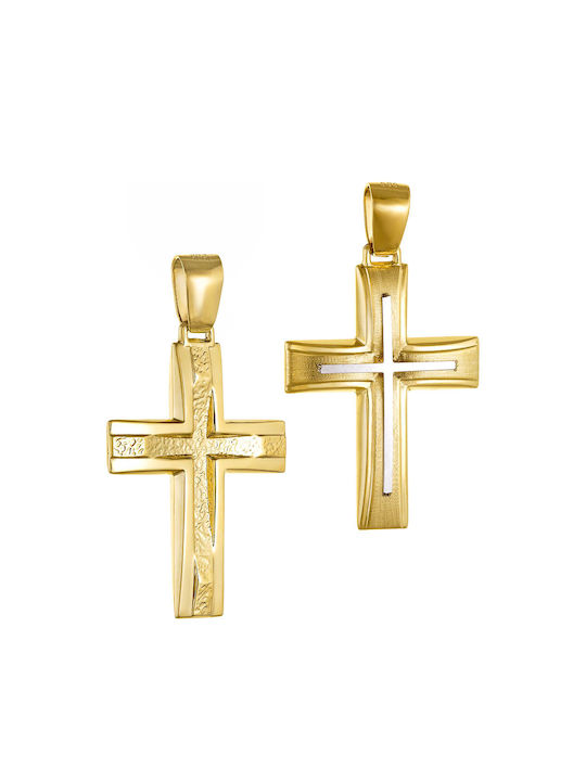 Herren Gold Kreuz 14K