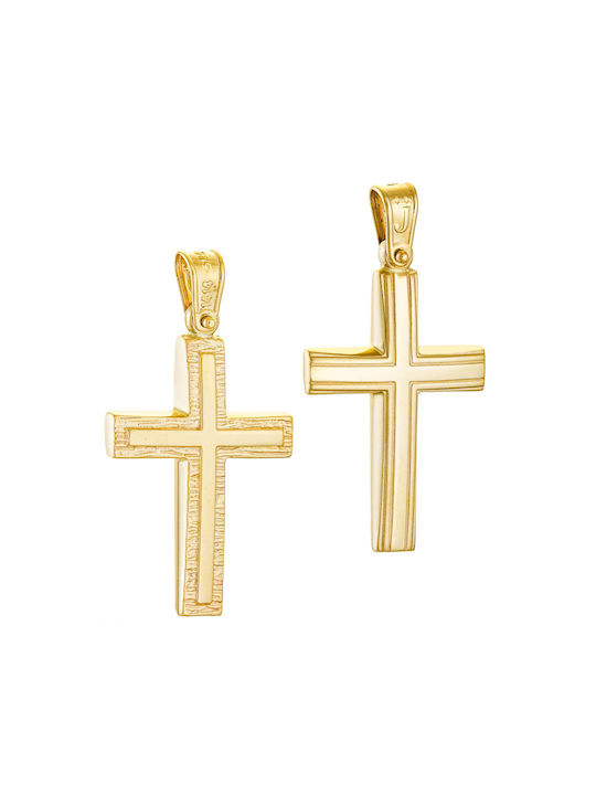 Herren Gold Kreuz 14K