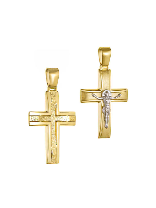 Herren Gold Kreuz 14K