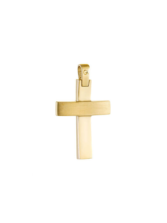 Herren Gold Kreuz 14K