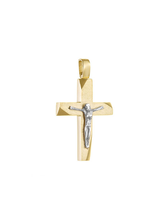 Herren Gold Kreuz 14K