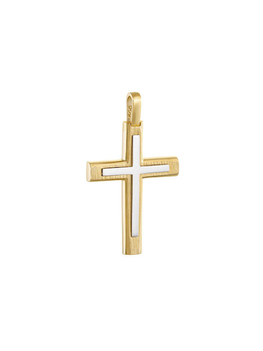 Herren Gold Kreuz 14K