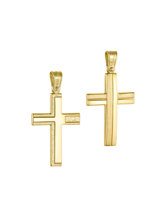 Herren Gold Kreuz 14K