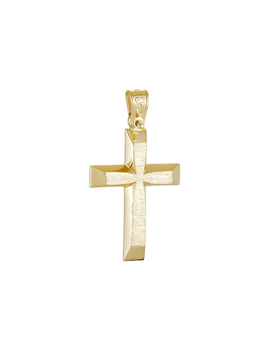 Herren Gold Kreuz 14K