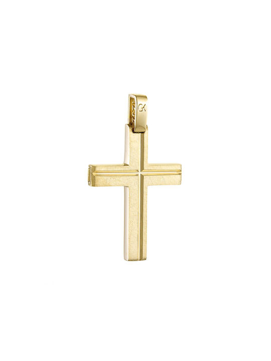 Herren Gold Kreuz 14K