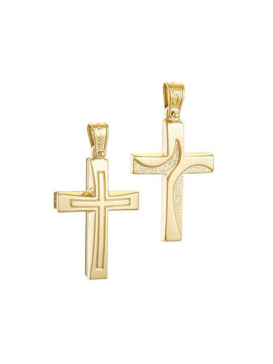 Herren Gold Kreuz 14K