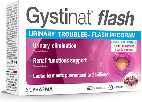 3Chenes Gystinat Flash Хранителна Добавка за Стрес 10 Таблетки 10 Капсули