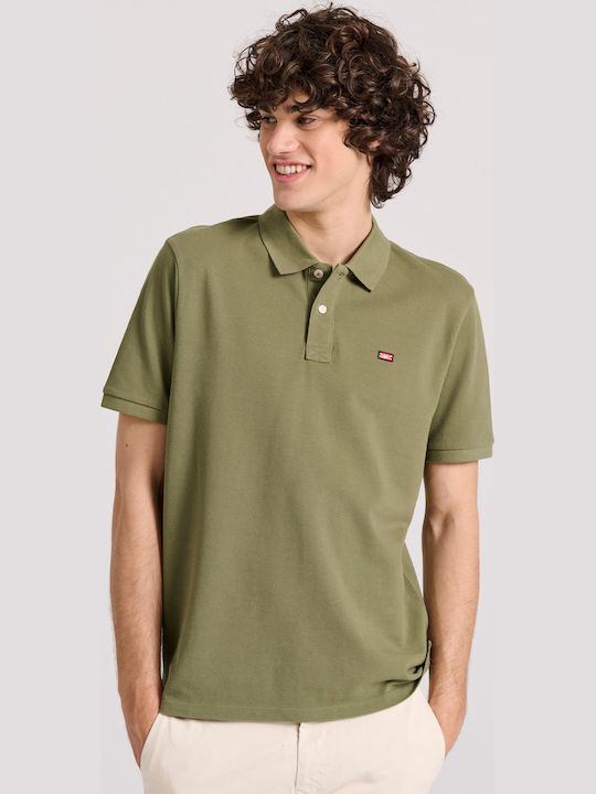 Funky Buddha Polo Short Sleeve Blouse Khaki