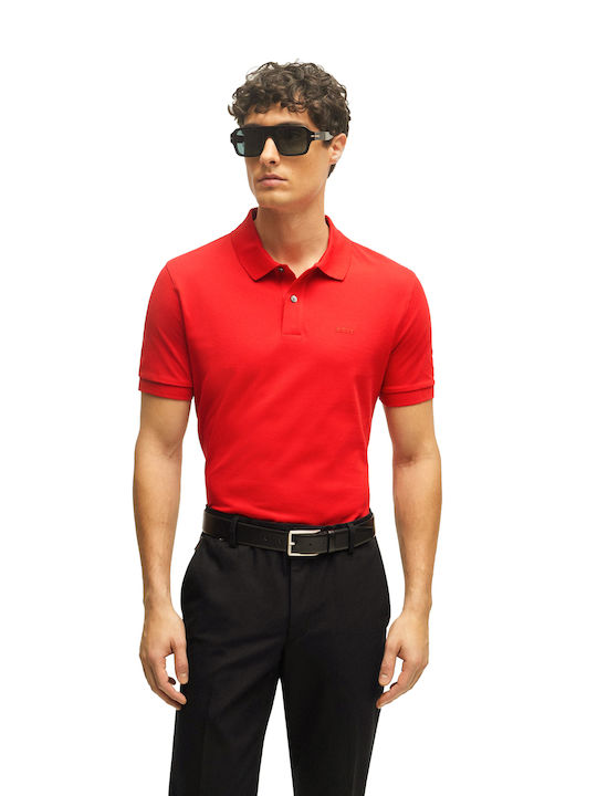 Hugo Boss Pallas Herren Kurzarmshirt Polo Bright Red