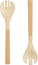 MSA Bamboo Serving Utensil Set Orange 2pcs