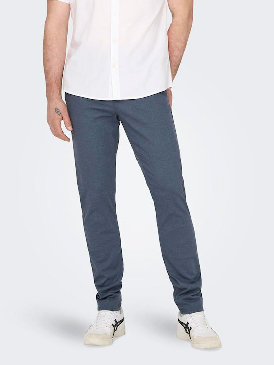 Only & Sons Ανδρικό Παντελόνι Slim Fit Bering Sea