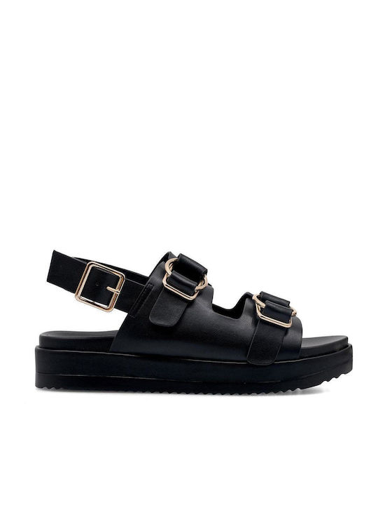 Sandale Flatforme Damă Negre