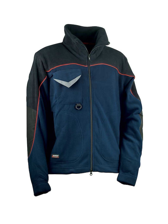 Cofra Rider Ανδρική Ζακέτα Εργασίας Fleece Navy Μπλε