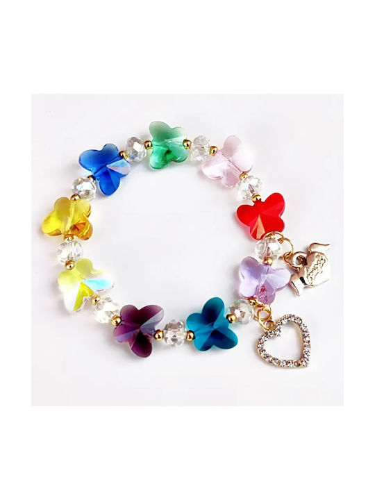 Pink Lady Kids Bracelet with Butterfly for Girl