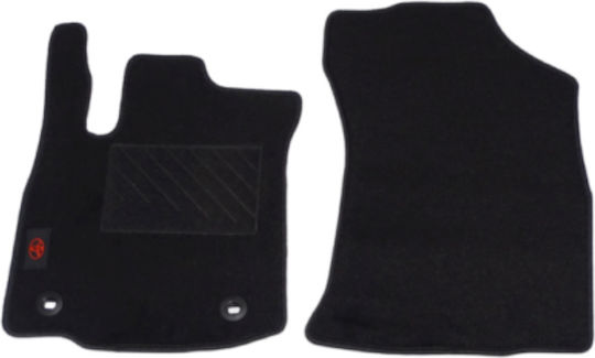 Autopataki Front Mats 2pcs for Toyota Hilux Black