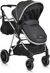 Moni Kali Verstellbar 2 in 1 Baby Kinderwagen Geeignet für Neugeborene Black