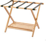 Klikareto Wooden Foldable Hotel Luggage Rack W66xD40xH50cm